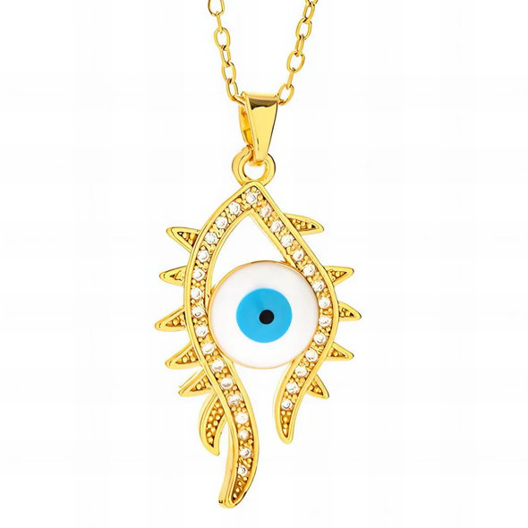 Razoa Jewels Boutique - 18K gold plated Stainless steel evil eye necklace