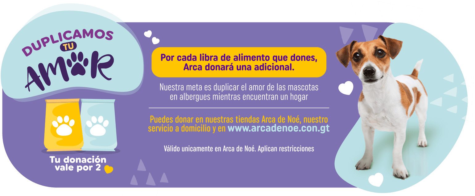 por cada libra de alimento que dones Arca donará una adicional