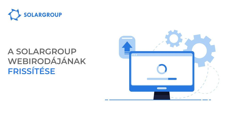 A SOLARGROUP webirodájának frissítése