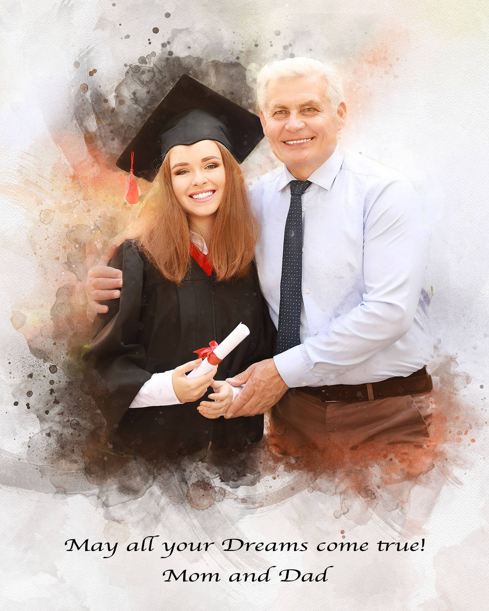 Graduation Portrait Painting 5 - Made by FromPicToArt