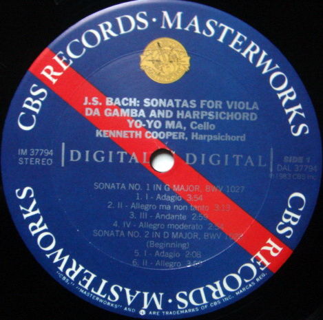CBS Digital / YO-YO MA, - Bach Sonatas for Viola da Gam...