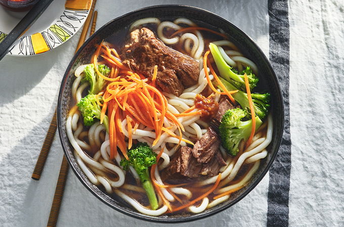 Slow Cooker Beef and Udon Noodle Soup