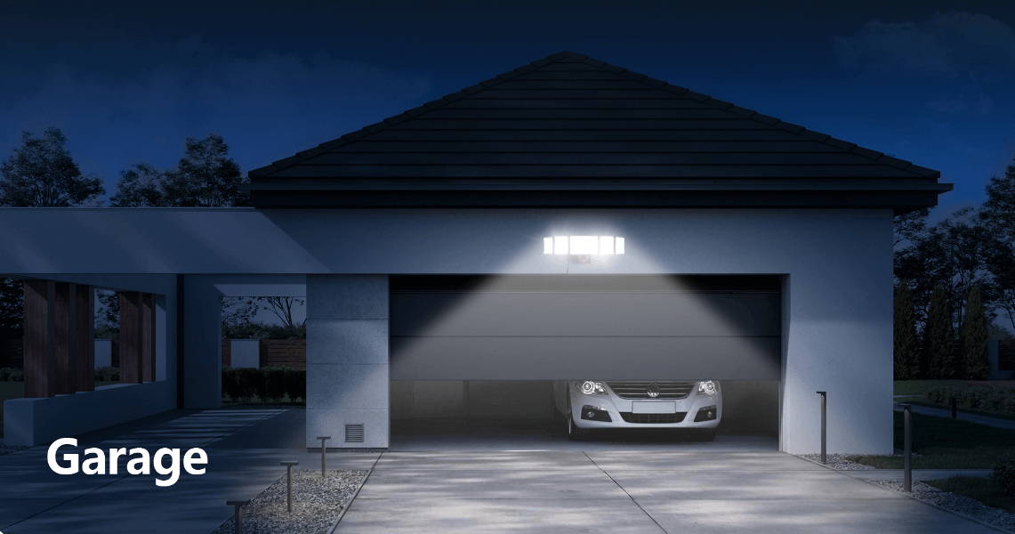 5 Heads 100W LED Outdoor Lights Backyard