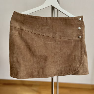 100% Leather Skirt (light brown)