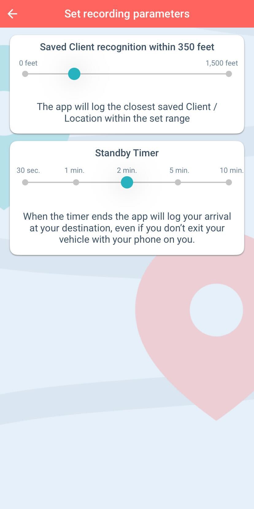 Standby timer for automatic tracking