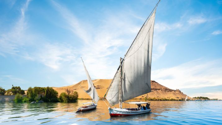 Riding on a felucca is a great way to enjoy the scenery and relax while experiencing a quintessential Egyptian mode of transportation