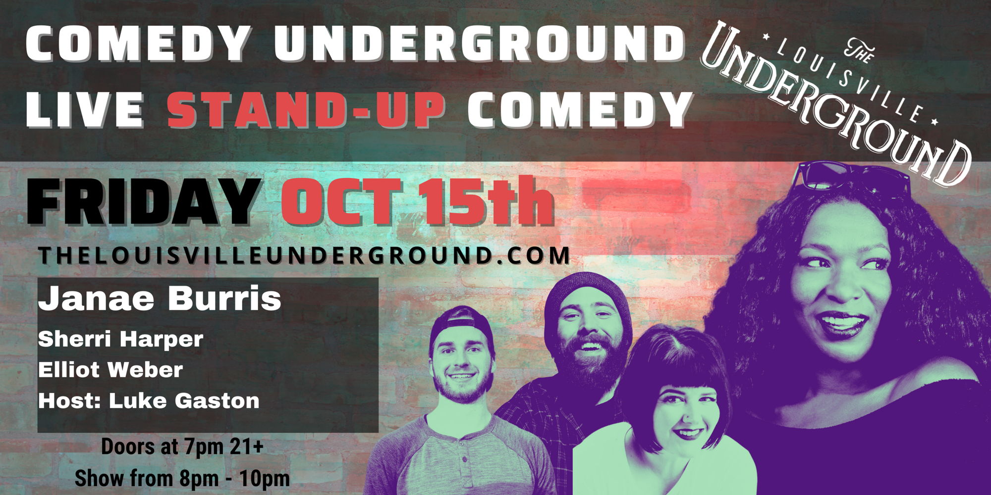 Comedy Underground with Host Luke Gaston promotional image