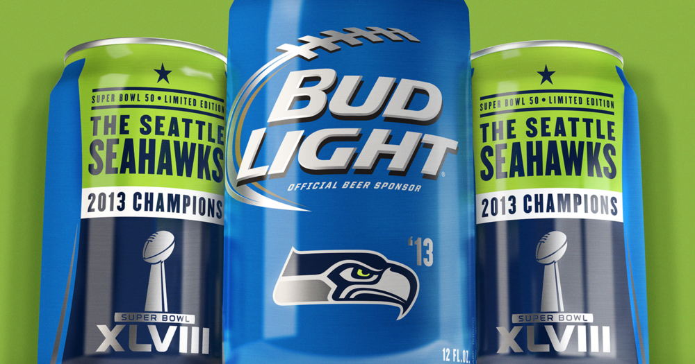 Bud Light NFL Cans Dieline Design, Branding & Packaging Inspiration