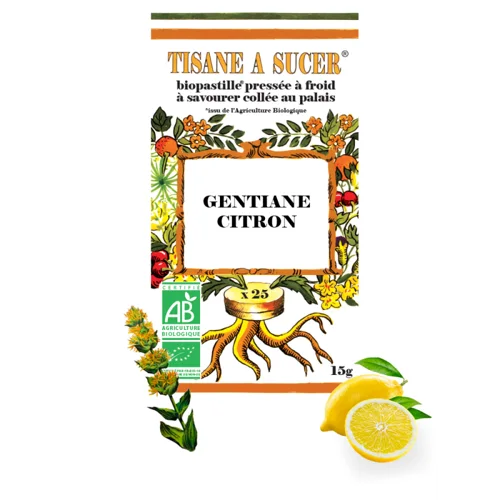 Pastilles gentiane & citron bio