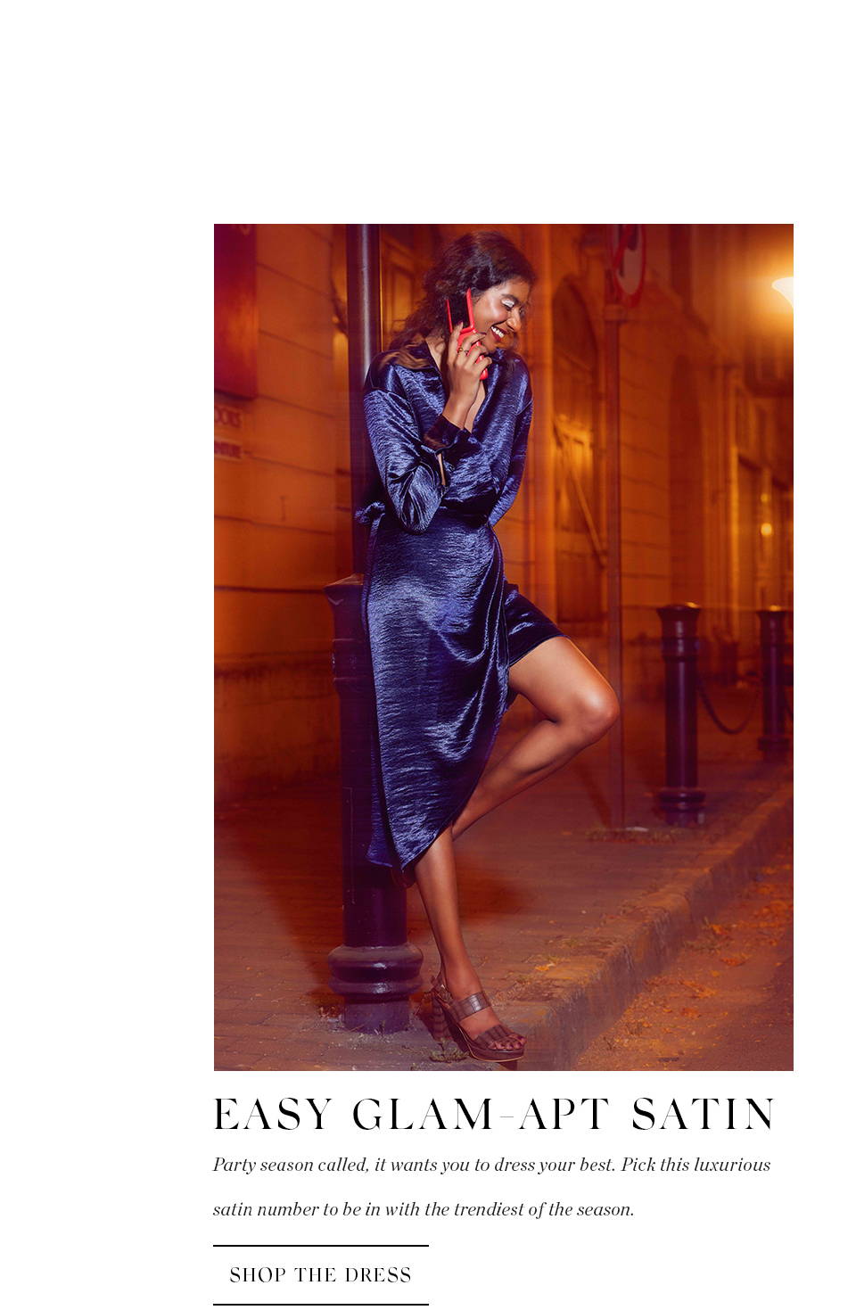Satin dress, party satin dress