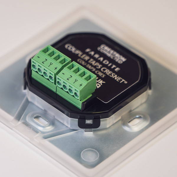 Complete range of Faradite TAP home automation switches laying flat on a white surface