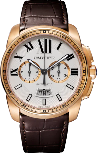 Calibre de Cartier Chronograph Stainless Pink Gold / Silver