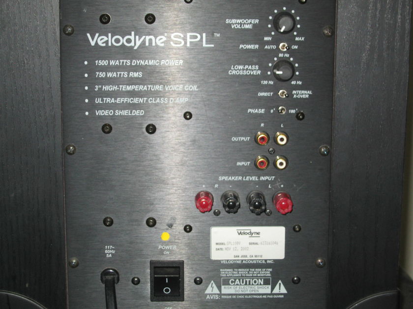 VELODYNE  SPL 1500R 15" SEALED COMPACT SUBWOOFER 1000 watts