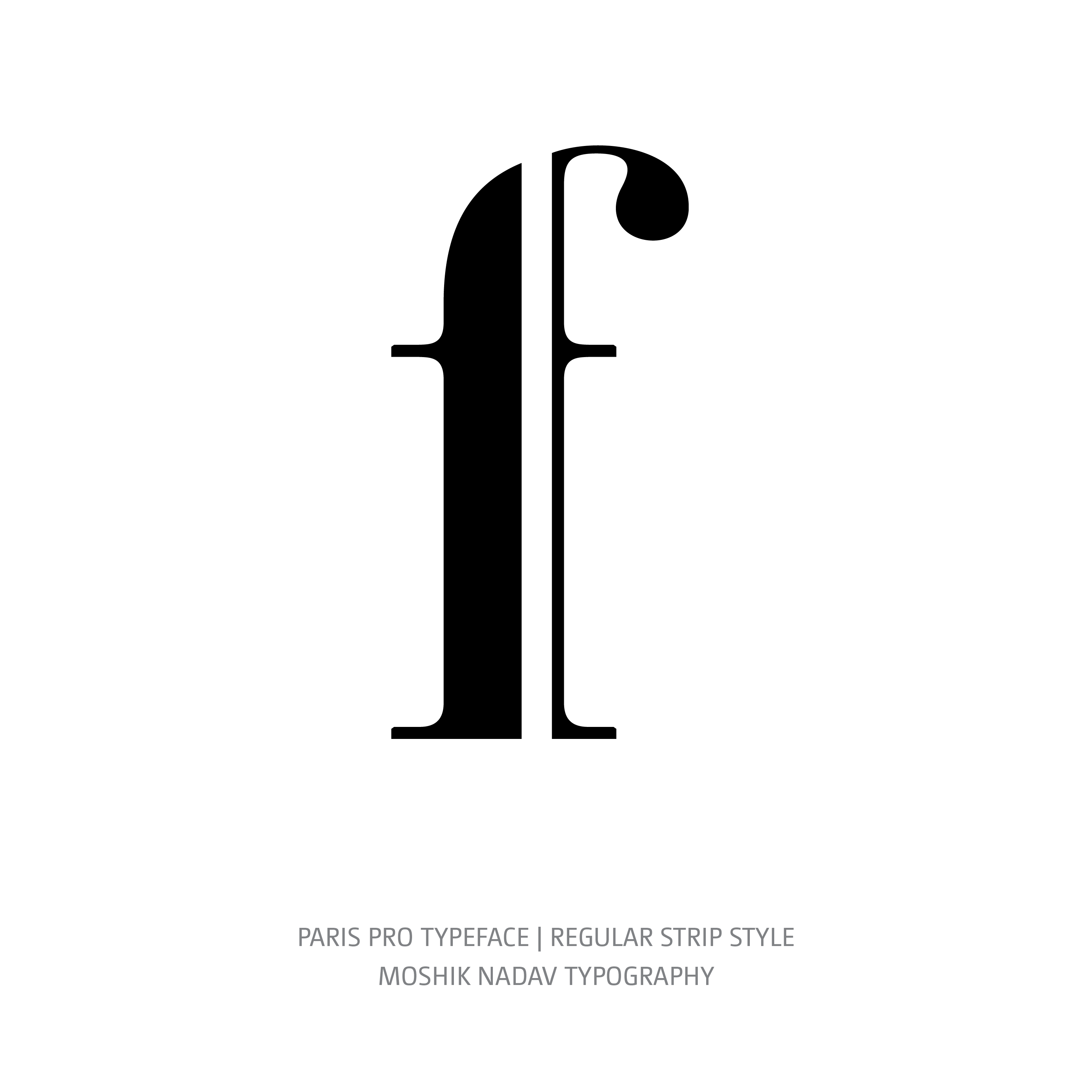 Paris Pro Typeface Regular Strip f
