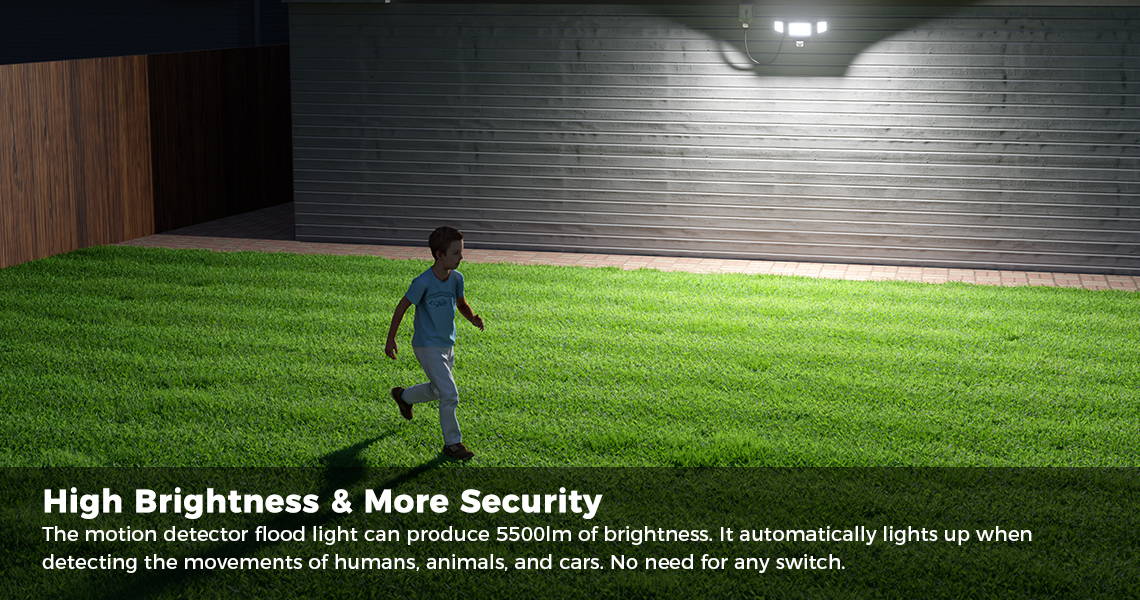 Olafus 55W Exterior LED Outdoor Lights Security
