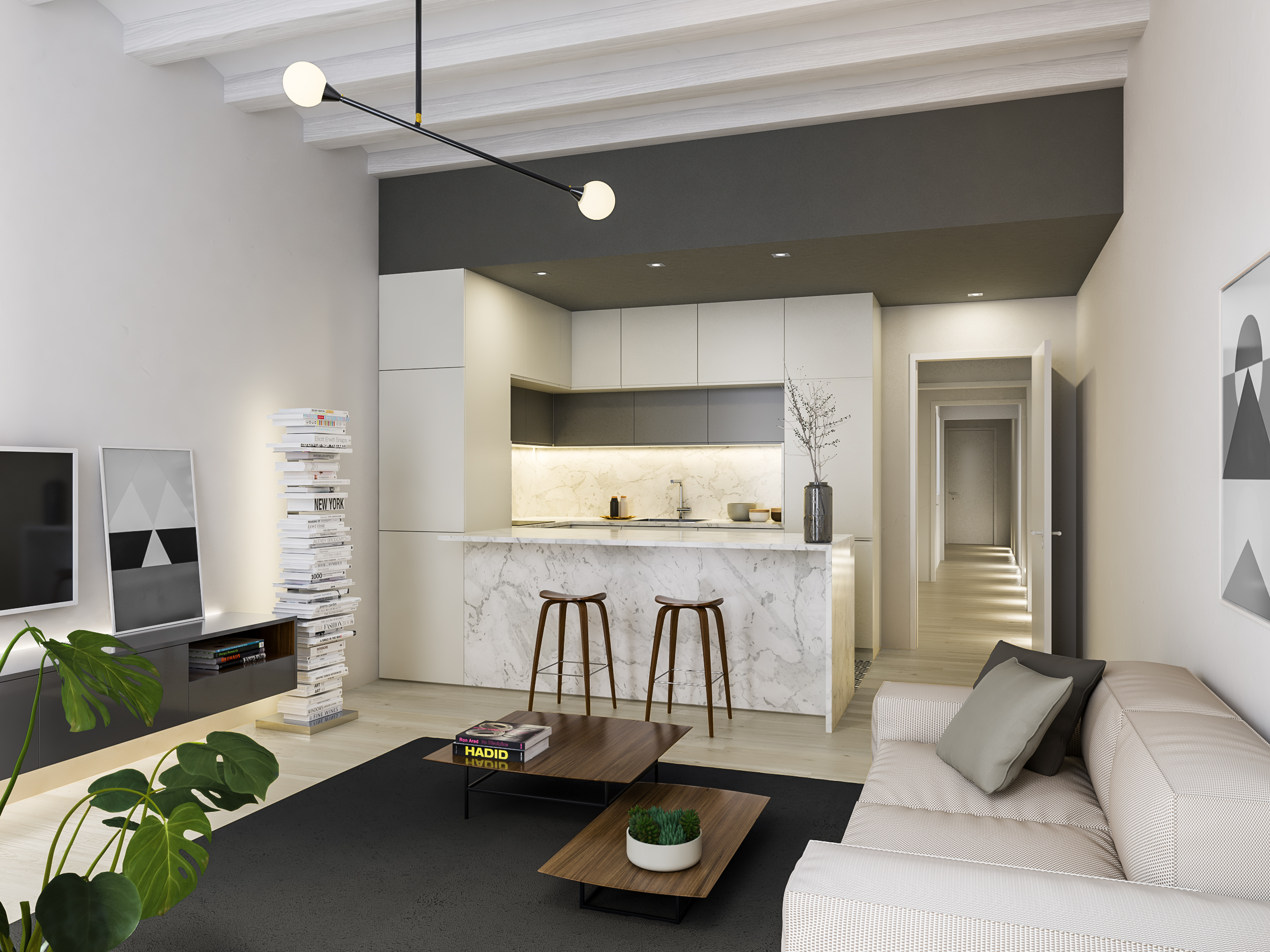 Promotion of new apartments for sale in Barcelona's Las Ramblas