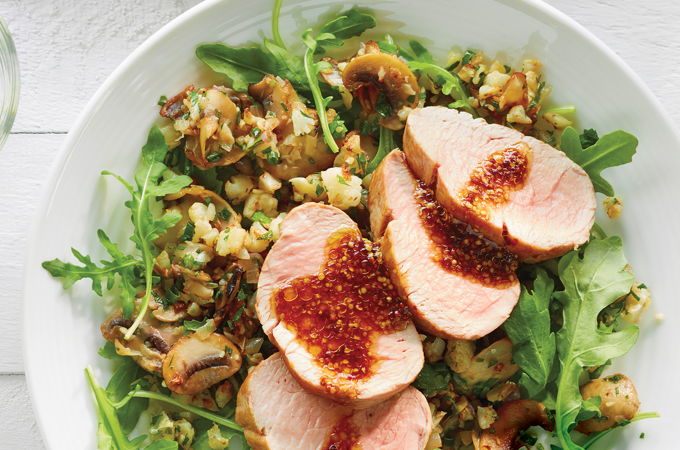 Filets de porc et chou-fleur caramélisé