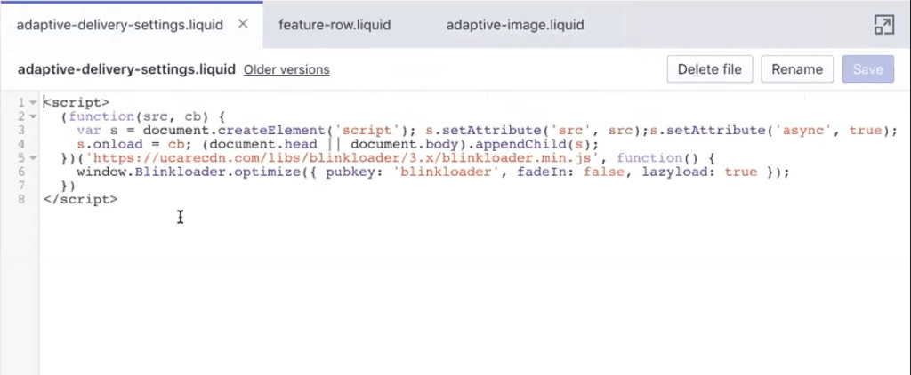 Code snippet Code snippet