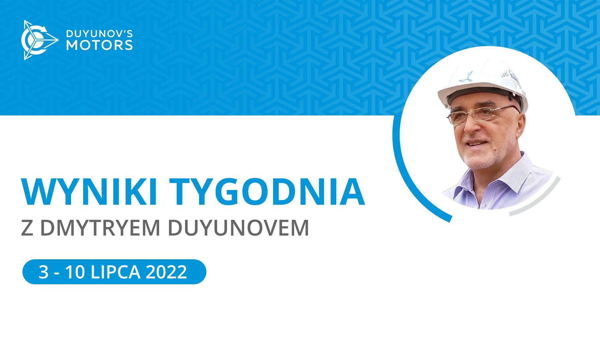 Wyniki tygodnia w projekcie Silniki Duyunova