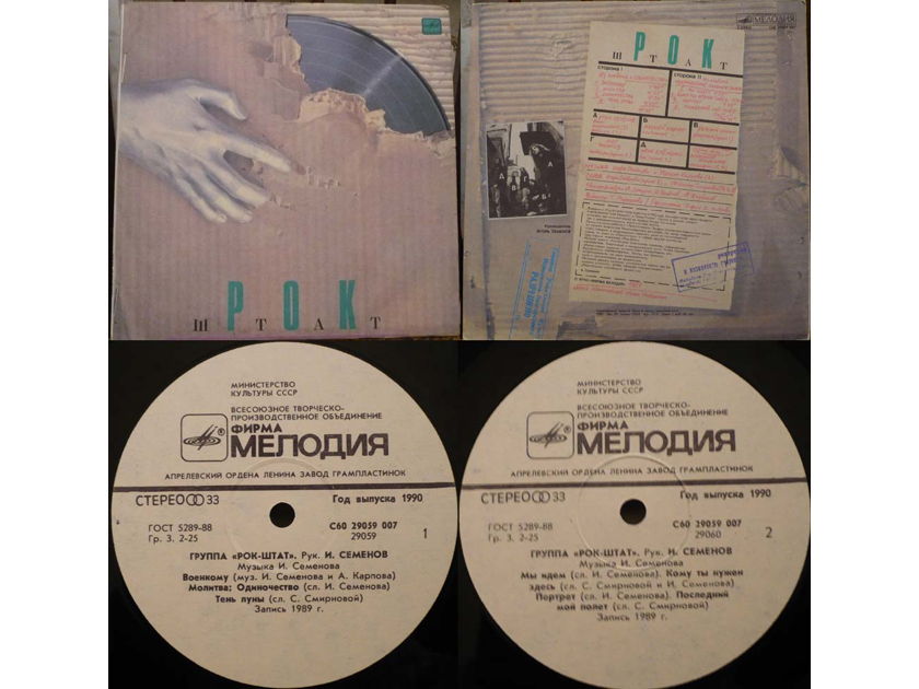 Rock-State. - Loneliness / Direction Of The Main Blow. 1989. Russian Hard Prog. LP.