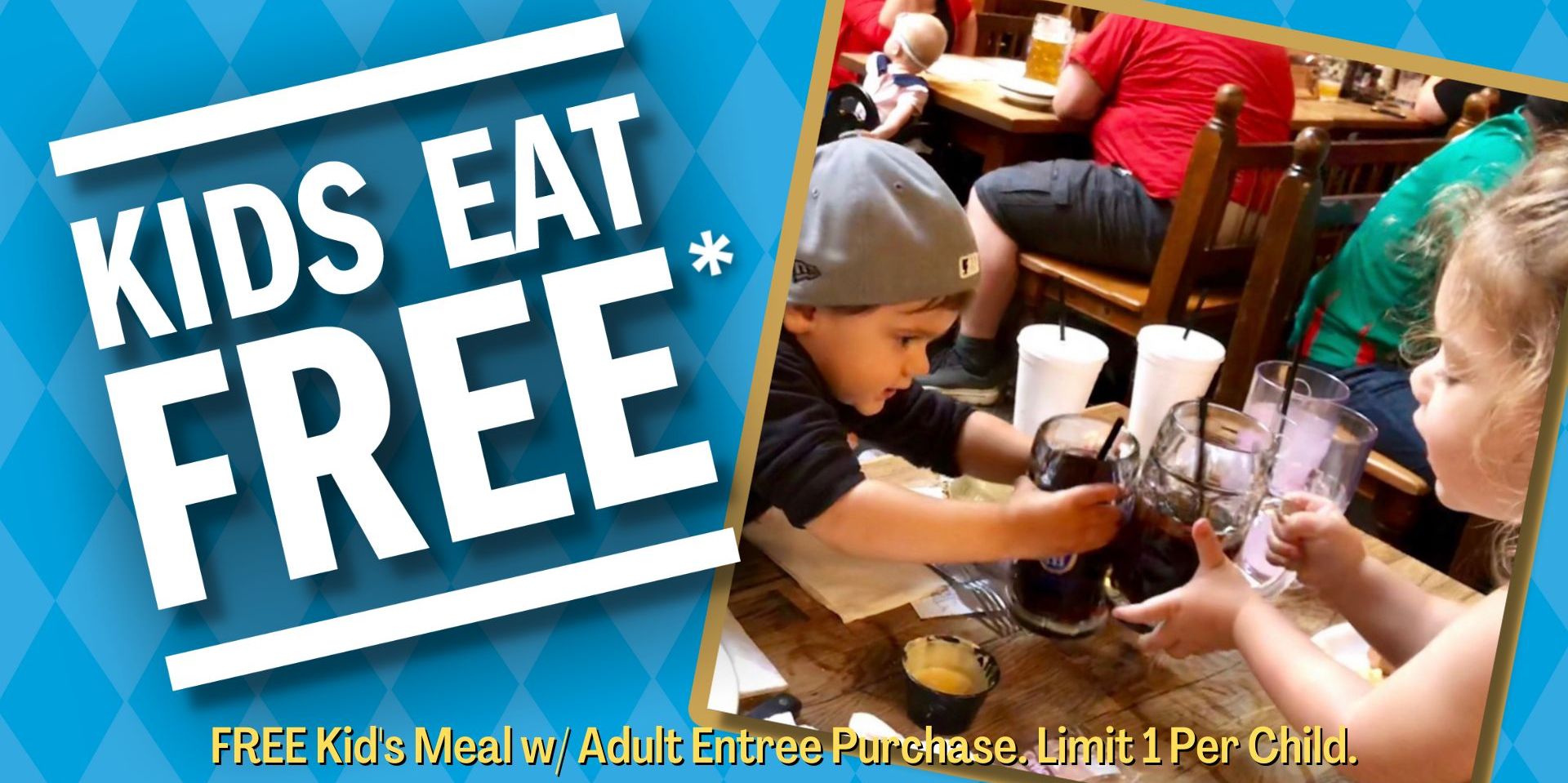 Kids Eat FREE*! promotional image