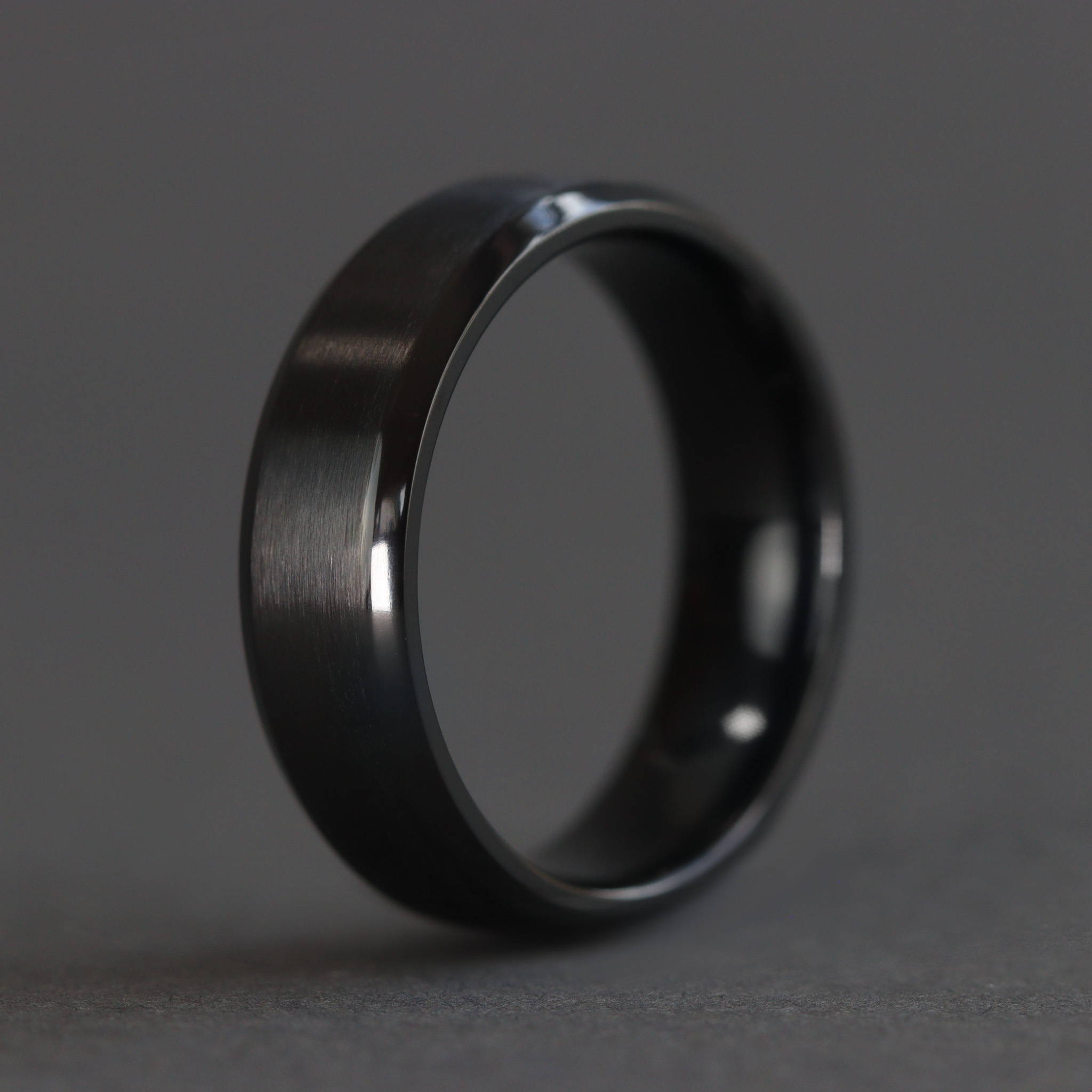 Black Zirconium Wedding Ring