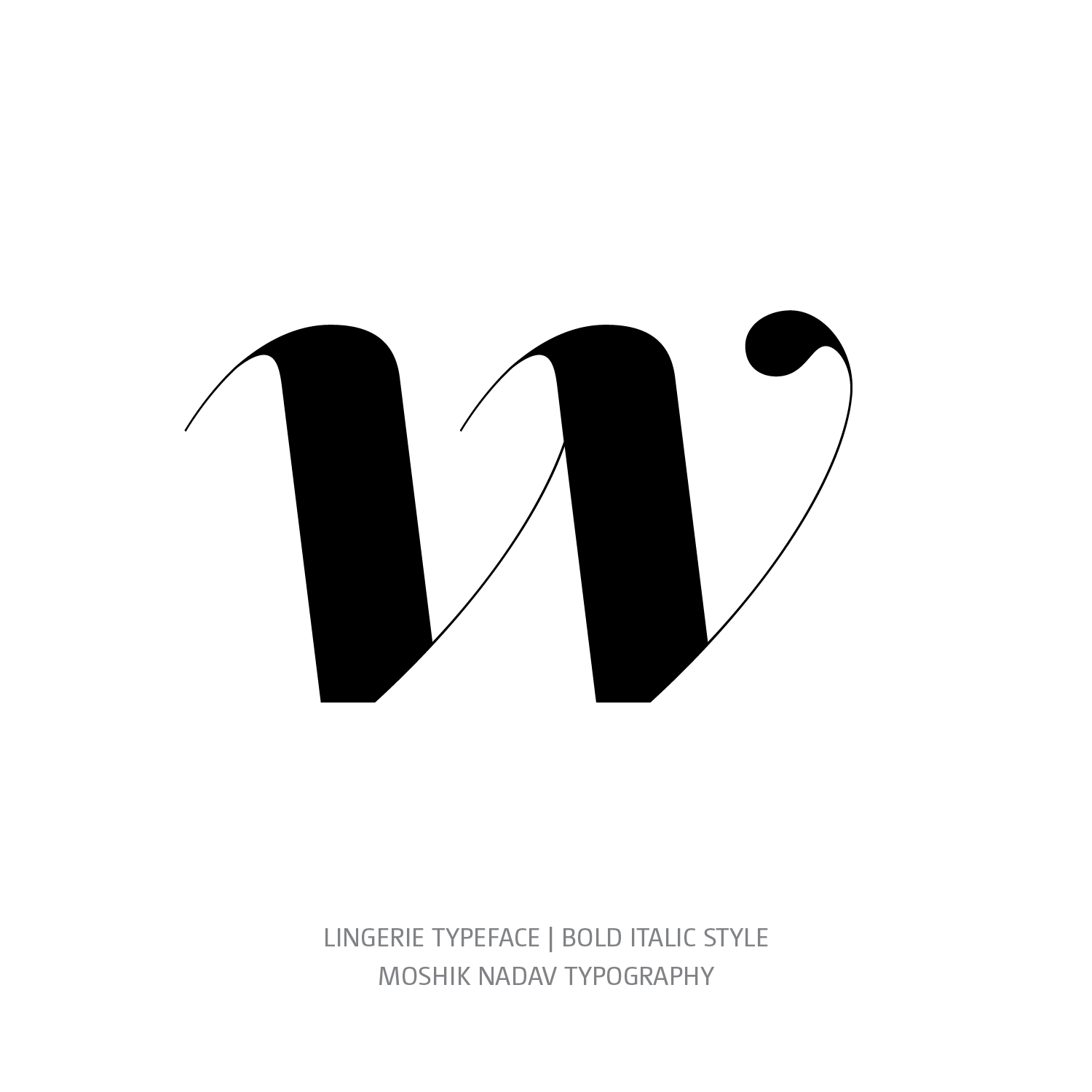 Lingerie Typeface Bold Italic w