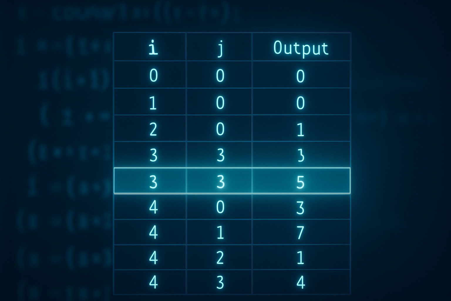 A visualization of a code trace table tracking variable changes. From the complete guide to flowcharts and code tracing
