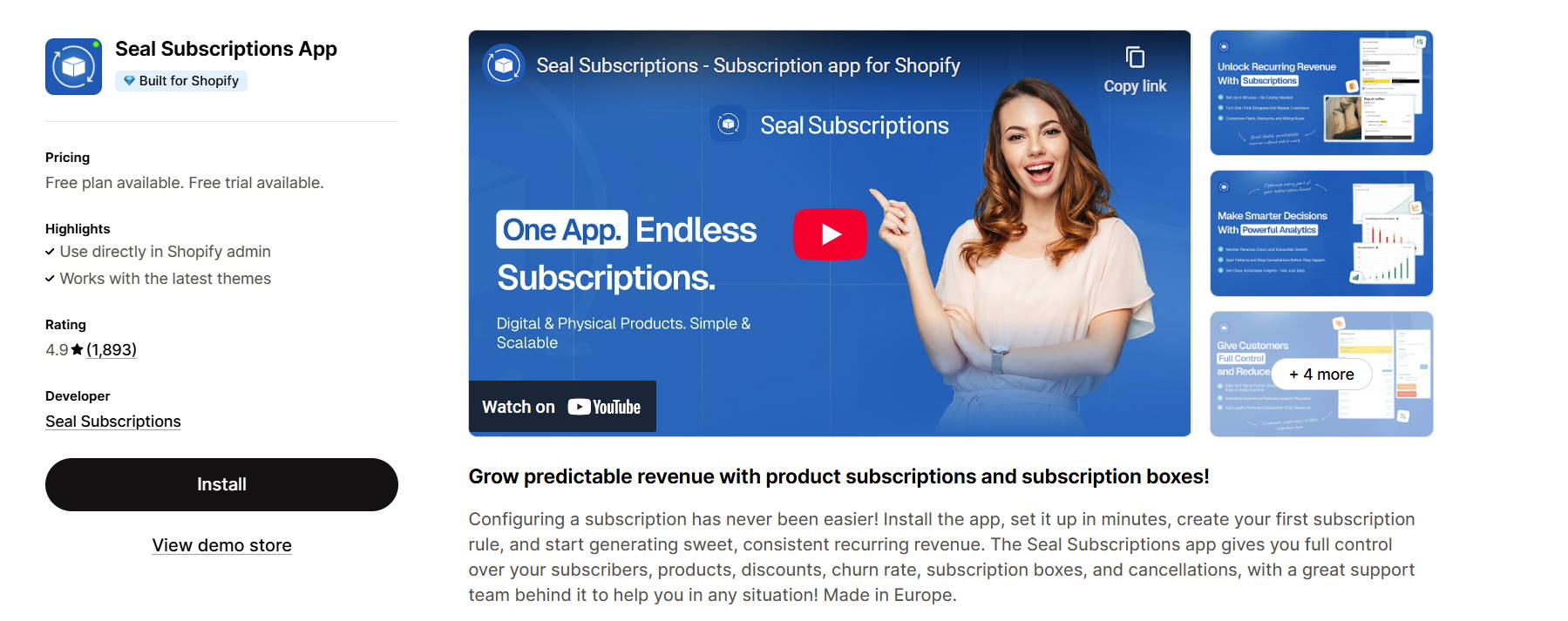 seal subscription app