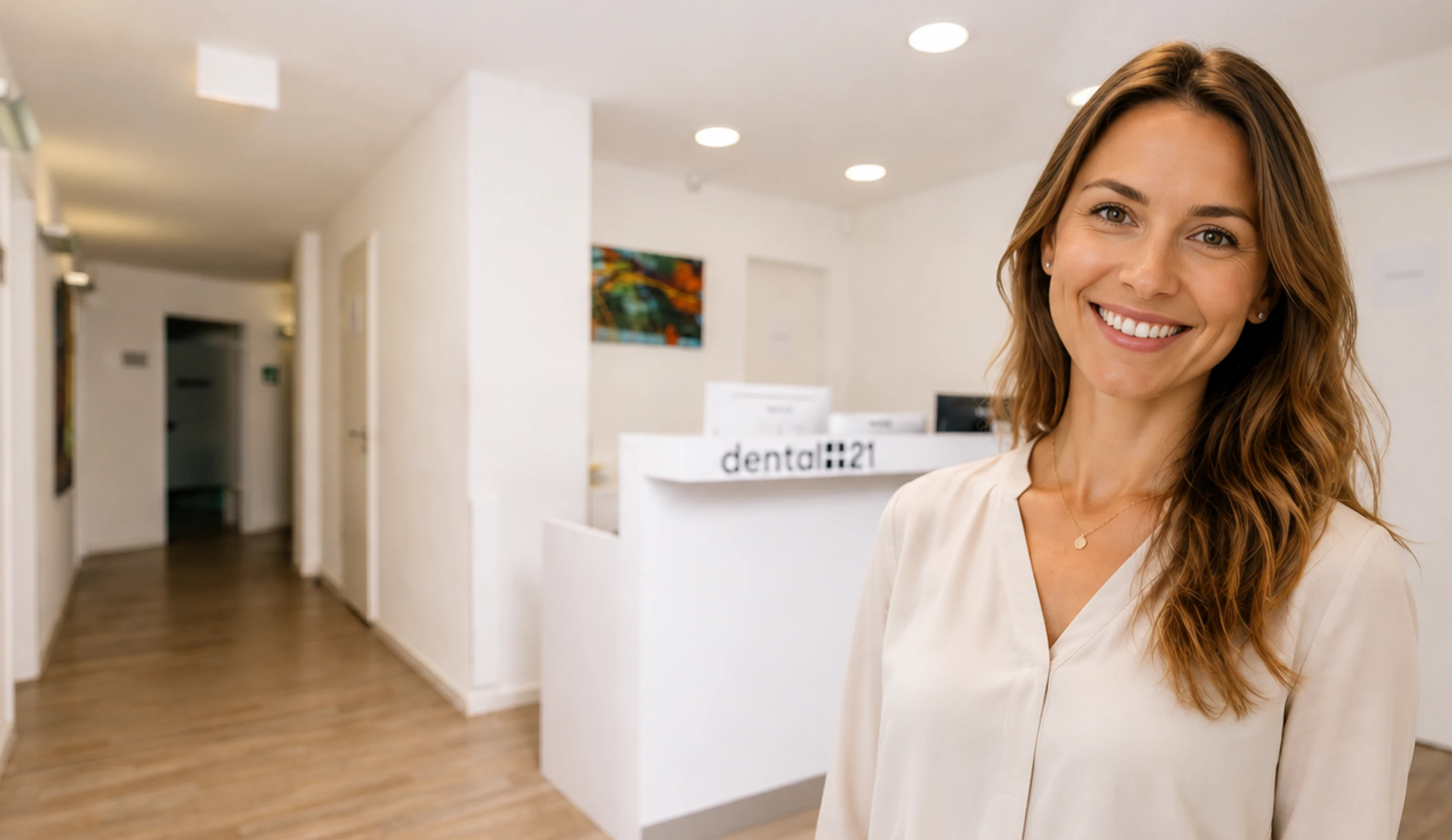 happy woman smiling
