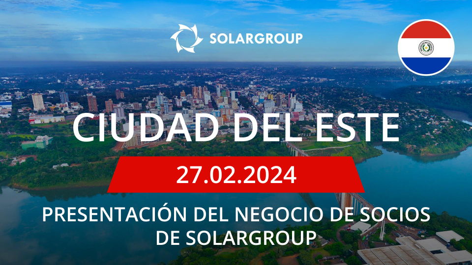Presentación de la empresa SOLARGROUP y el proyecto "Motores de Duyunov" en Paraguay (Ciudad del Este)