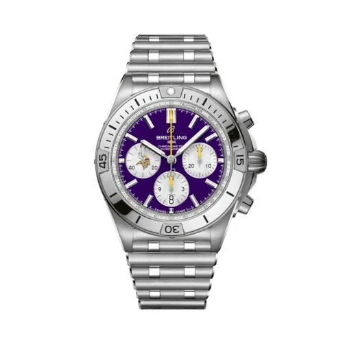 Chronomat B01 42 NFL Minnesota Vikings / Rouleaux