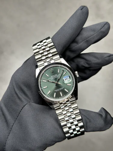 Rolex Day-Date 36 Green Dial Index Jubilee