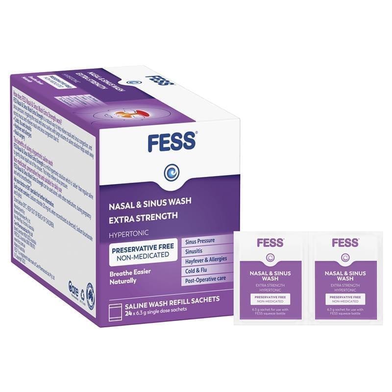 Lot of 2| Fess Nasal & Sinus Wash Extra Strength Refill 24 Sachets - Image 3