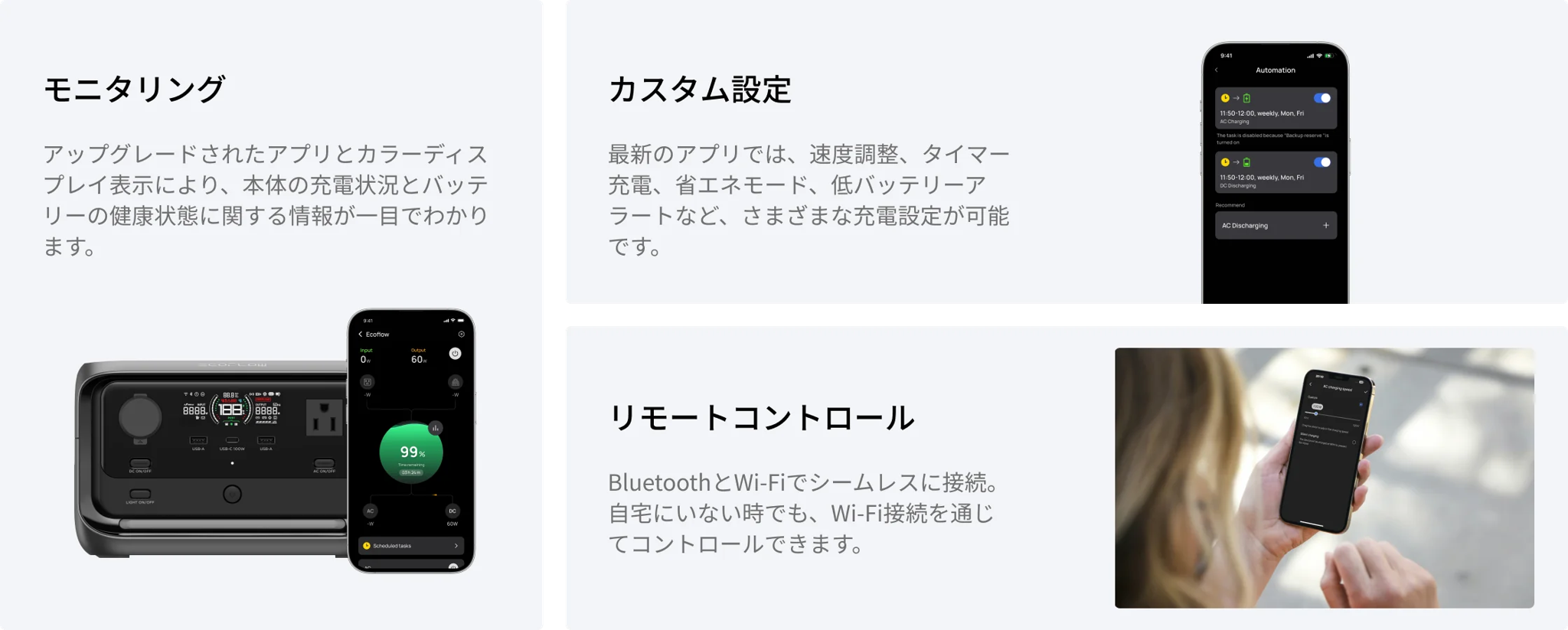 専用アプリでスマートコントロール