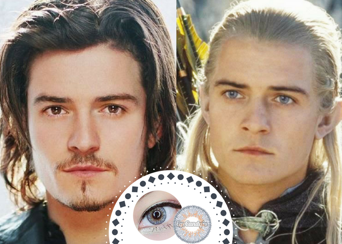Orlando Bloom Grey contact lenses in Lord of the Rings