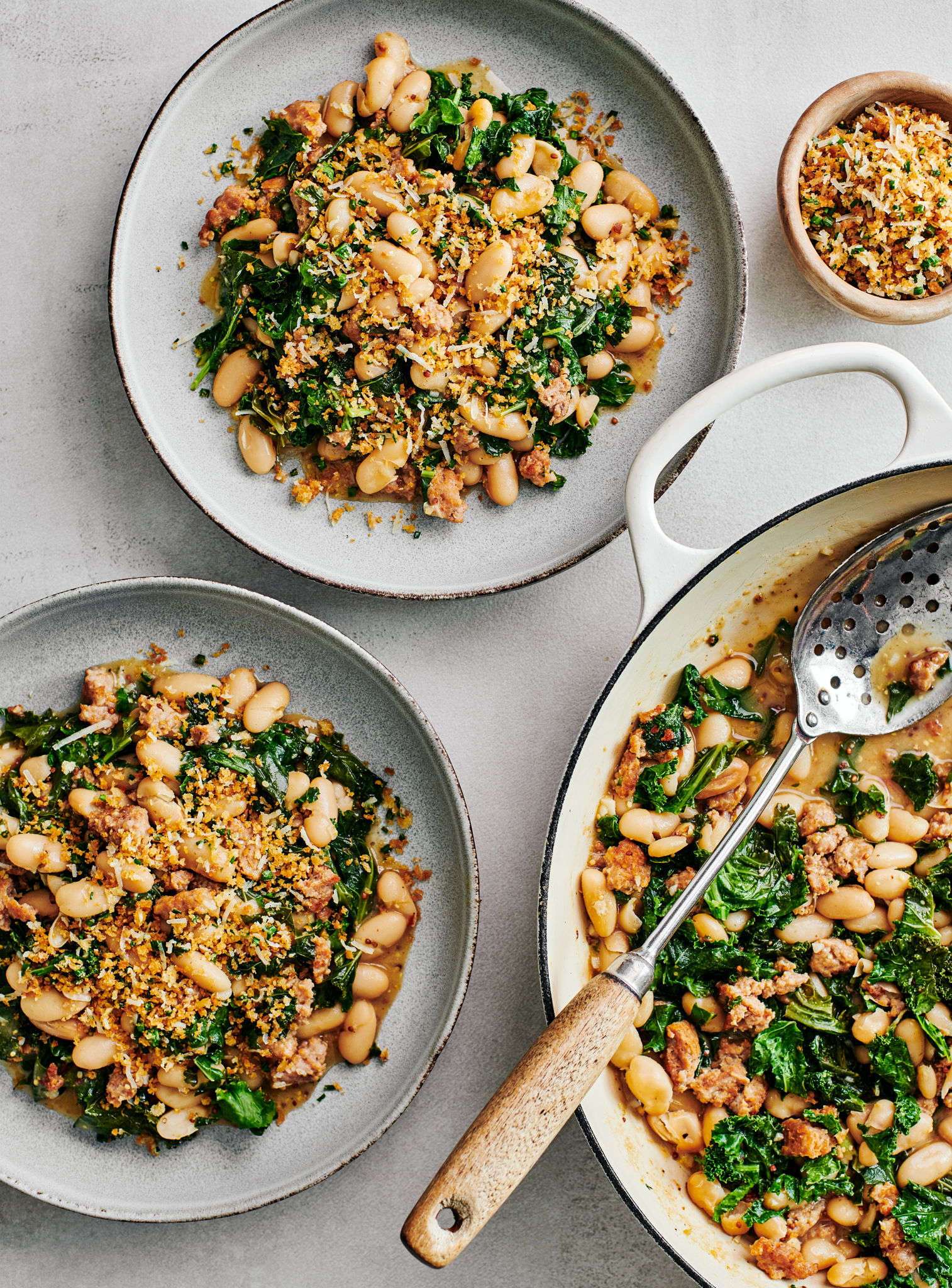 Sausage, White Bean and Kale Casserole | RICARDO