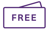 Purple outline of a free pass 