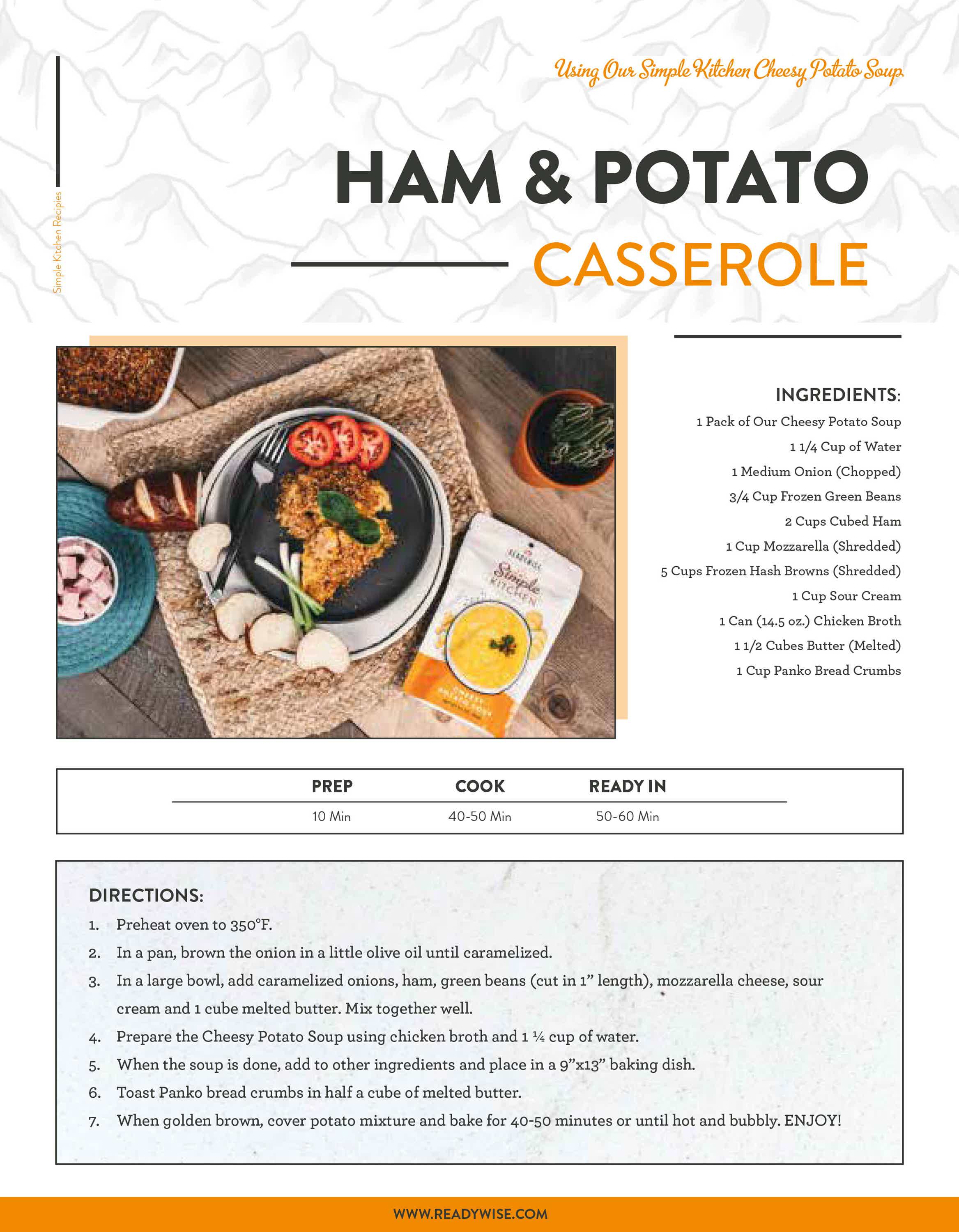 Best Tasting Ham and Potato Casserole recipe
