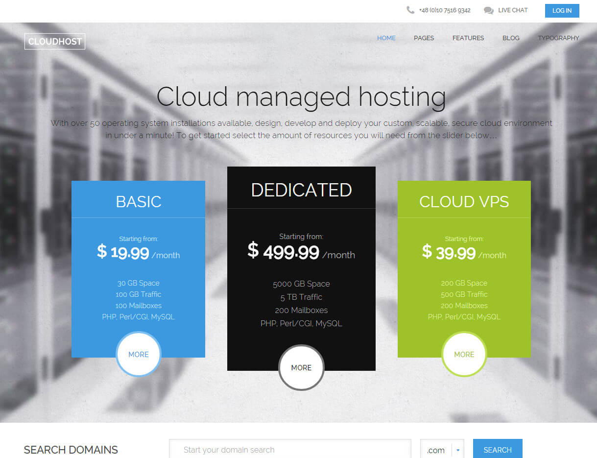 Cloudhost GavickPro - шаблон для CMS Joomla