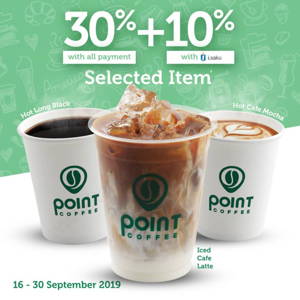 INDOMARET POINT CAFE Promo DISKON HINGGA 40% untuk produk tertentu sampai 09/30/2019