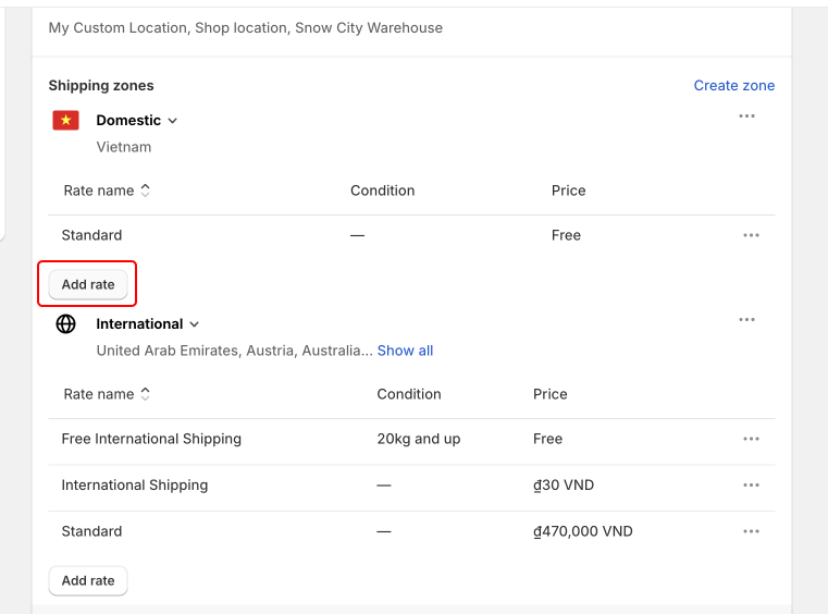 set up shopify free shipping