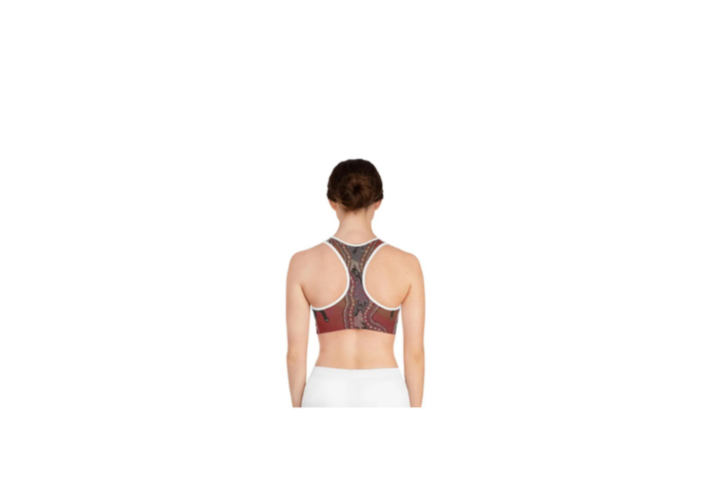 Vibrant Lizard Print Sports Bra, Compression Fit Activewear with comfort - Image 3
