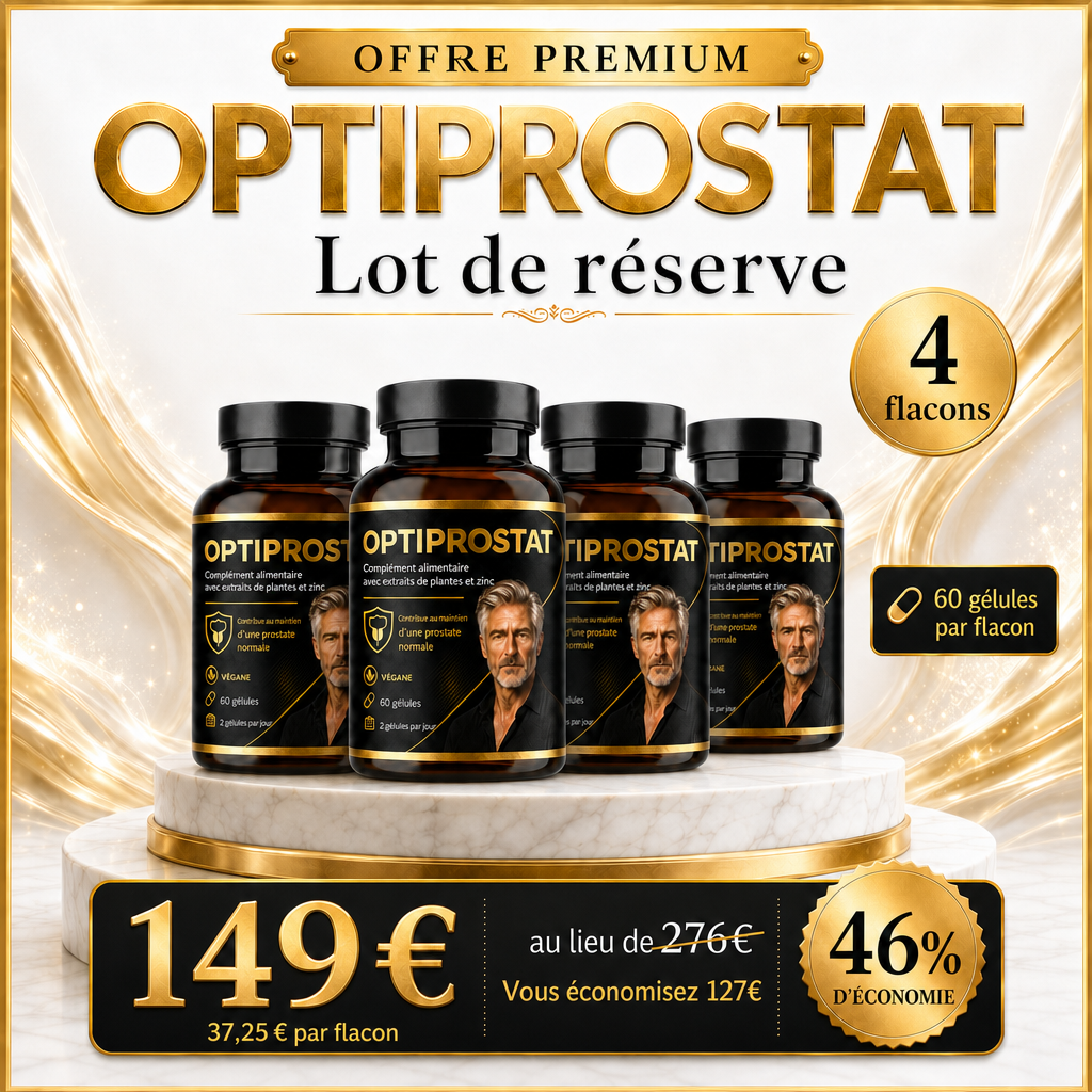Image générée par IA : Pack Réserve - Complément alimentaire OPTIPROSTAT pour la prostate