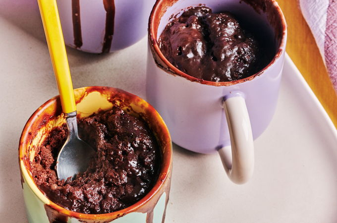 Chocolate Sauce Pudding Cake in a Cup