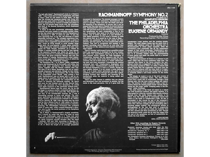 RCA/Ormandy/Rachmaninoff - Symphony No. 2 / NM