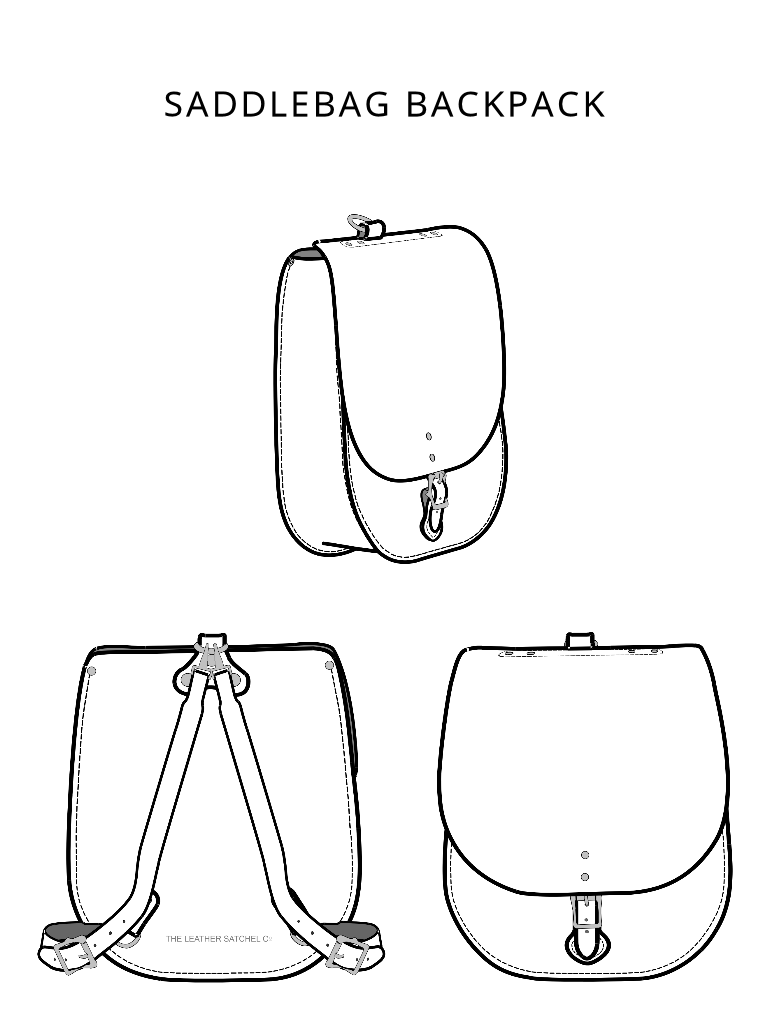 Sketch of a Saddlebag Backpack