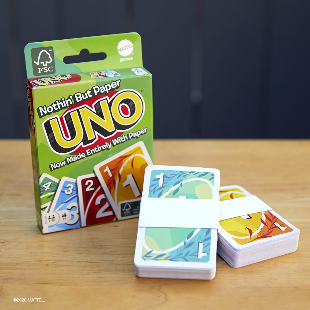 Mattel games Uno Nothin But Paper Family Card Game Multicolor