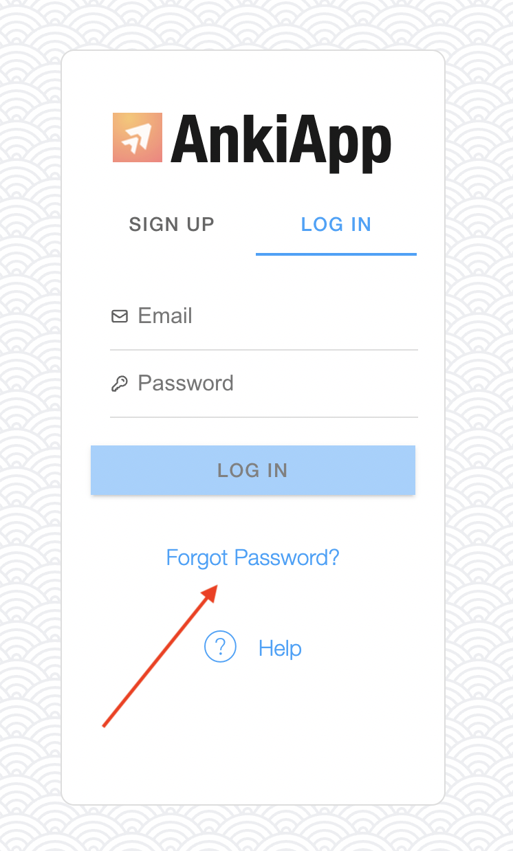 reset password location on log in screen