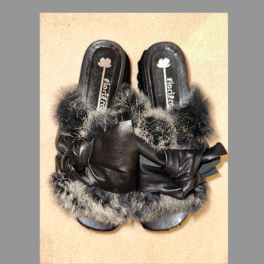 NEW made in Italy Real Fur shoes 